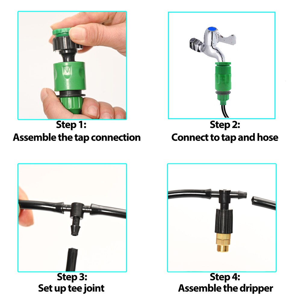 5M-60M Hose Drip Irrigation System Misting System Watering System Drippers For Irrigation Watering Set Garden Plant Watering