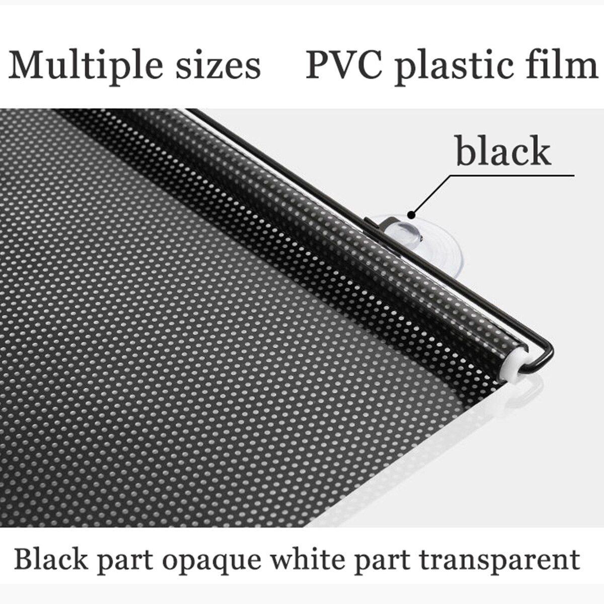 Sunshade Roller Blinds with Suction Cup Sun Shade Window Curtains for Car Bedroom Kitchen Office Protection from UV Rays Glare