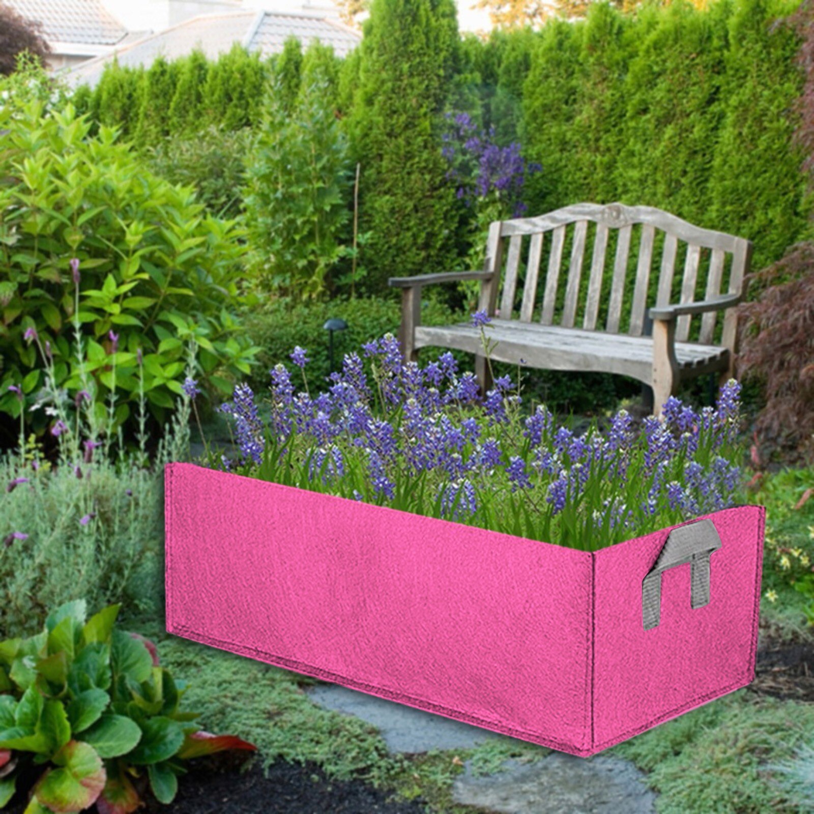 Zwarte Stof Plant Grow Bag Tuin Vierkante Tuingereedschap Bloem Groente Planten Planter Pot Handvatten Voor Hydrocultuur
