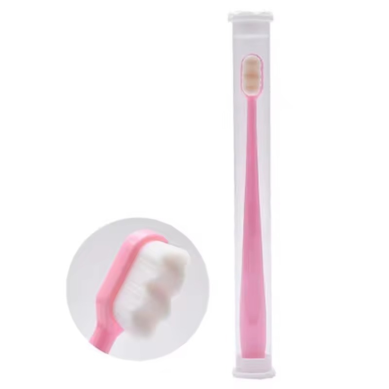 1/5 pièces brosse à dents avec boîte Ultra-fin doux Dense brosse à dents nettoyage en profondeur brosse à poils outils de nettoyage des dents buccales