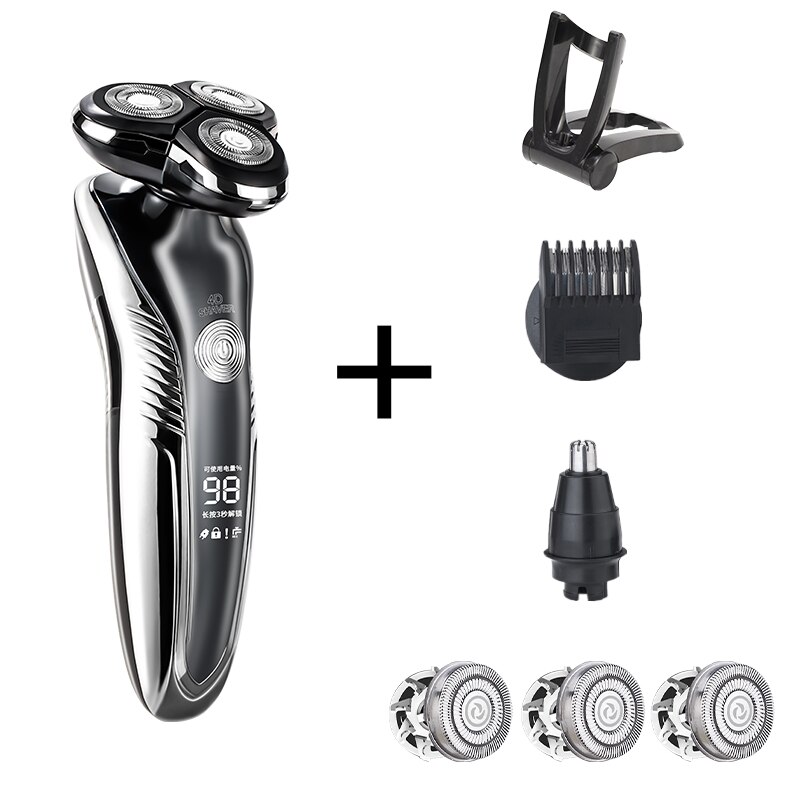 Heren Scheerapparaat Elektrisch Scheerapparaat Voor Mannen Machine Scheren Tondeuse Machine Multifunctionele 4 In 1 Scheermes Usb Opladen Epilator: 3015-a