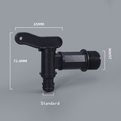 3/4 &quot; gänga plast ibc tank kran trädgård bevattningsslang koppling byte ventil vatten kontroll brytare verktyg: Default Title