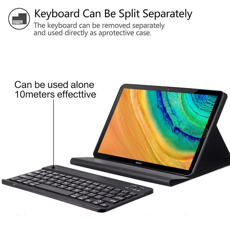 Wireless Keyboard Case Voor Huawei Matepad Pro 10.8 Tablet Bluetooth Leather Case Voor Huawei Matepad Pro 10.8 Inch + film + Pen