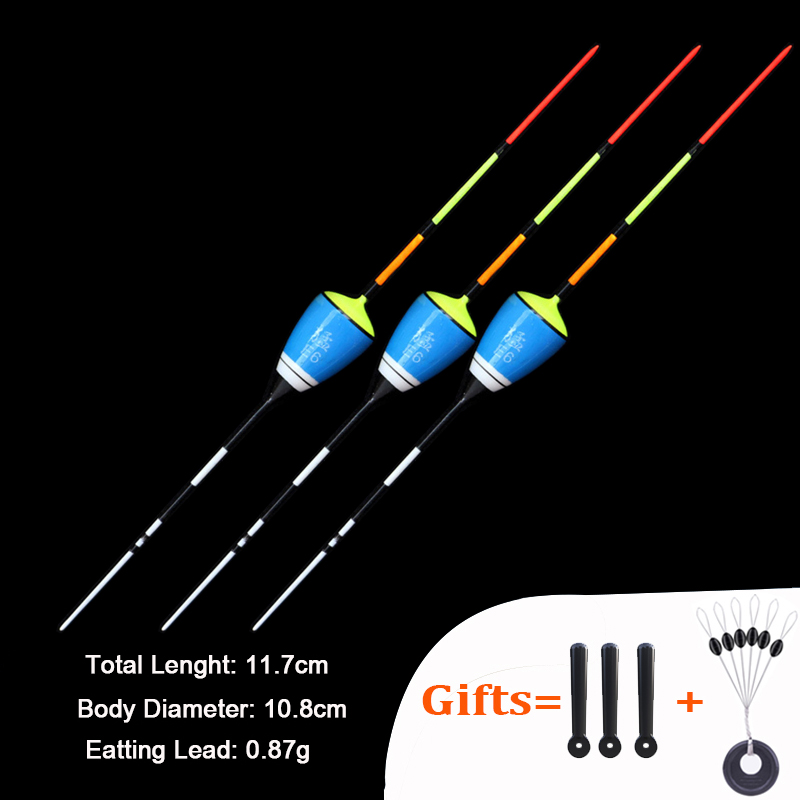 3pcs/Lot Fishing Floats Shrimp Floaters Grass Pond Ice Fishing Bobbers Fresh Water Balsa Wood Fishing Tackle Accessory: Red