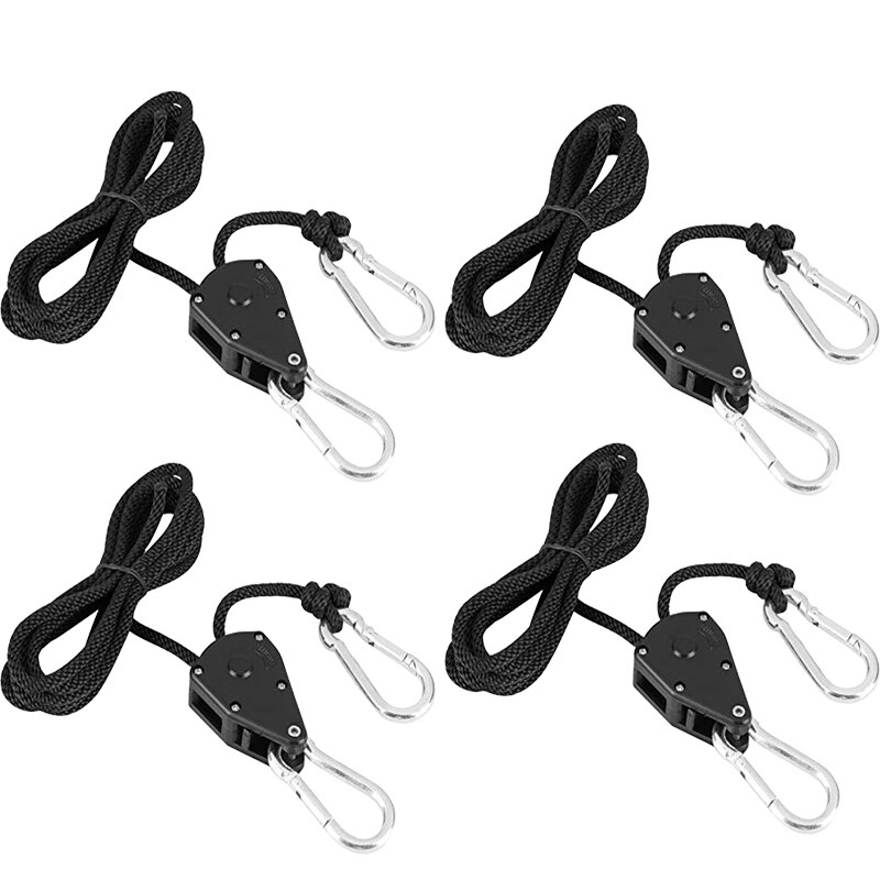 Grow light Adjustable 1/8inch Lanyard Hanging For Tent Fan Grow Plant Lamp Pulley Rope Pulley Lifting Pulley Hook: changeable