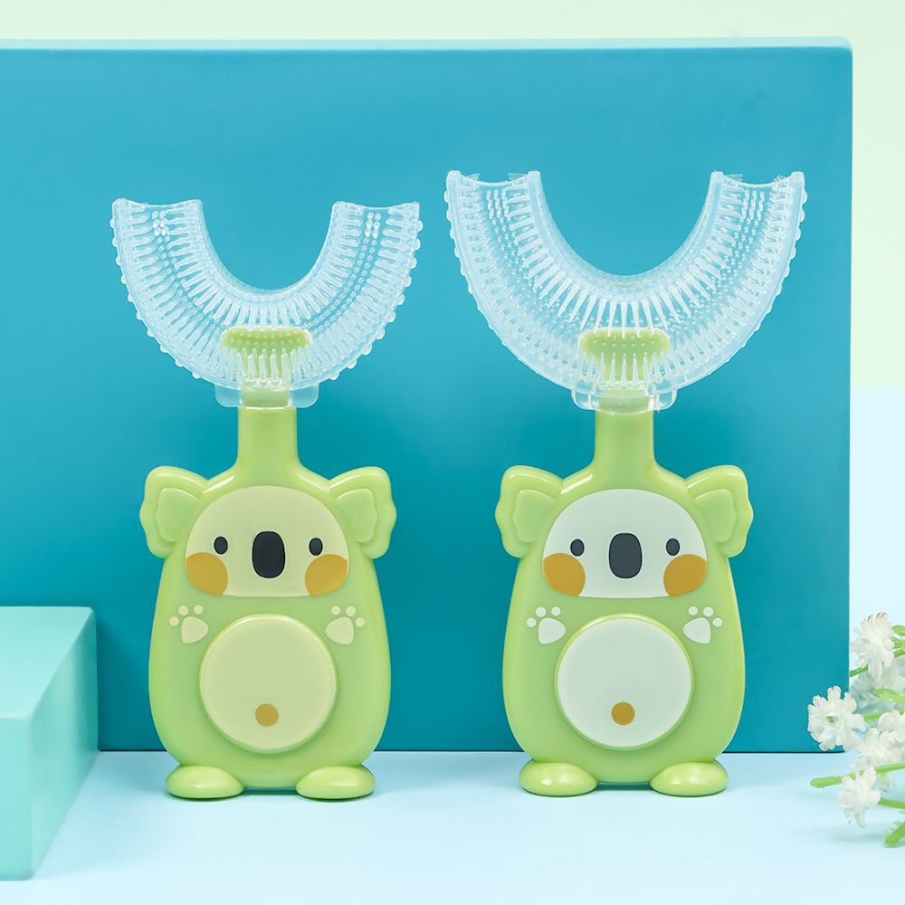 Kinderen U-vorm Tandenborstel 2-12years Kinderen Tanden Oral Care Borstel Zachte Siliconen Tanden Whitening Schoonmaken Tool Borstel