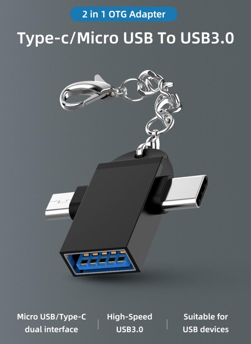 Adapter Suitable For Android Type-C 2-in-1 OTG Ada... – Grandado