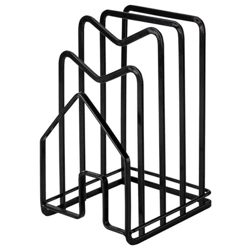 Cutting Board Rack Chopping Board Organizer Stand Holder Kitchen Countertop Pots Pan Lids Rack Organizer Flat Steel: Default Title