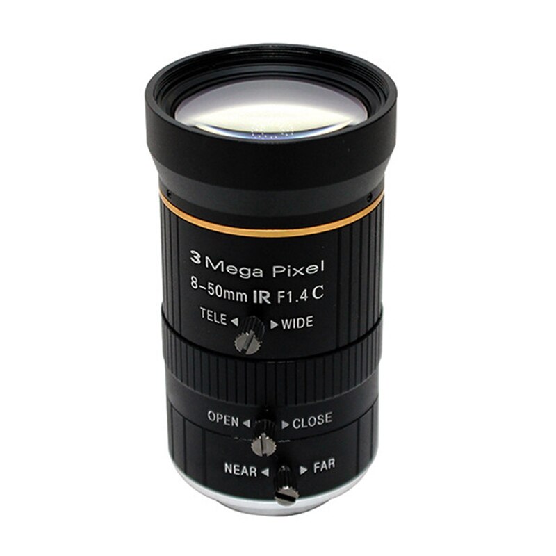 Manual Iris Lens 8-50mm 3MP 1/2 C Mount Industrial Lens Camera Accessories