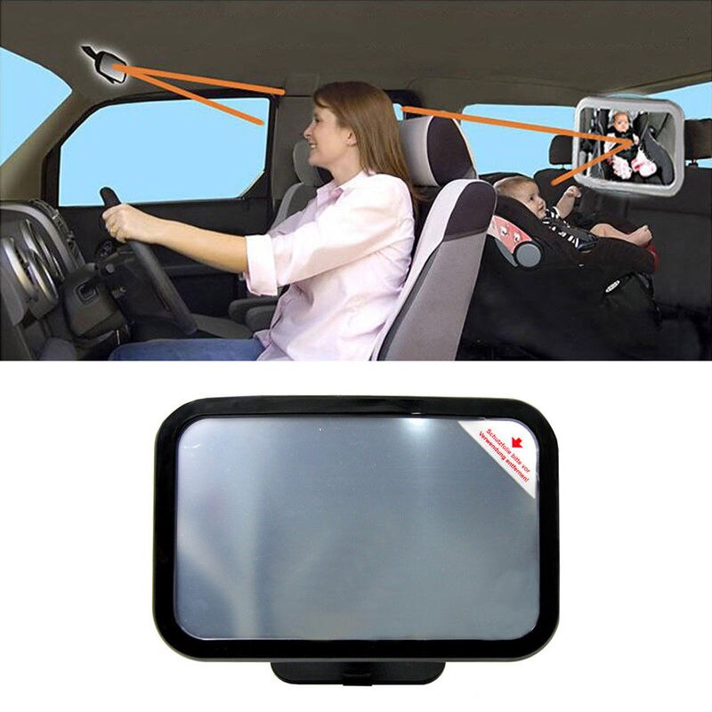Asiento trasero ajustable espejo de coche cuadrado retrovisor espejo de seguridad Monitor de bebé accesorios de coche autopartes interiores