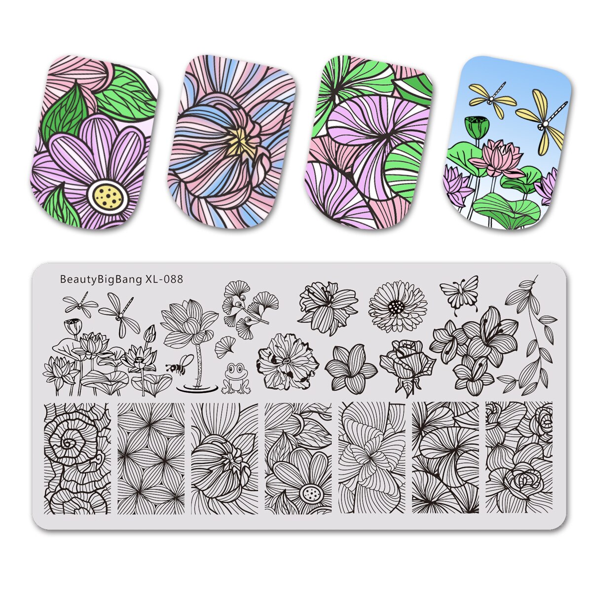 Beautybigbang Nail Stamping placas Nail Art accesorios mármol anual anillo patrón Superior plantillas Nail Stamping Mold XL-089: 88