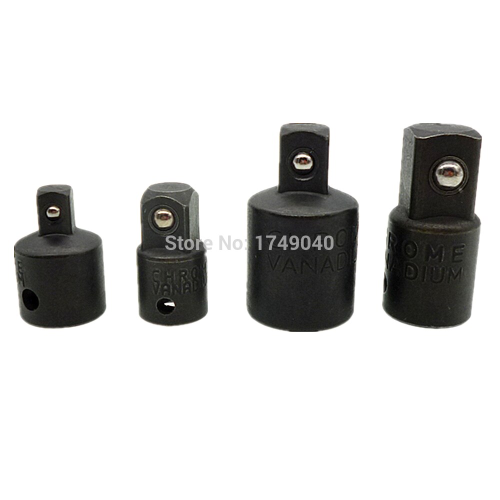 4pcs Step Down Adaptors 1/2" 3/8" 1/4" Square Drives Air Impact Socket Wrench Adapter Reducer Tools Set for Impact Guns