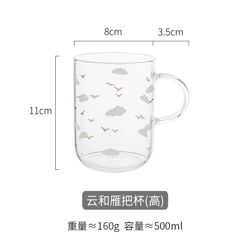Simpelt glas vandkop termo let juice kopper sæt is kaffe glas kop kontor kvinder kop verre a eau drikkeglas  ac50gc: Stil 1