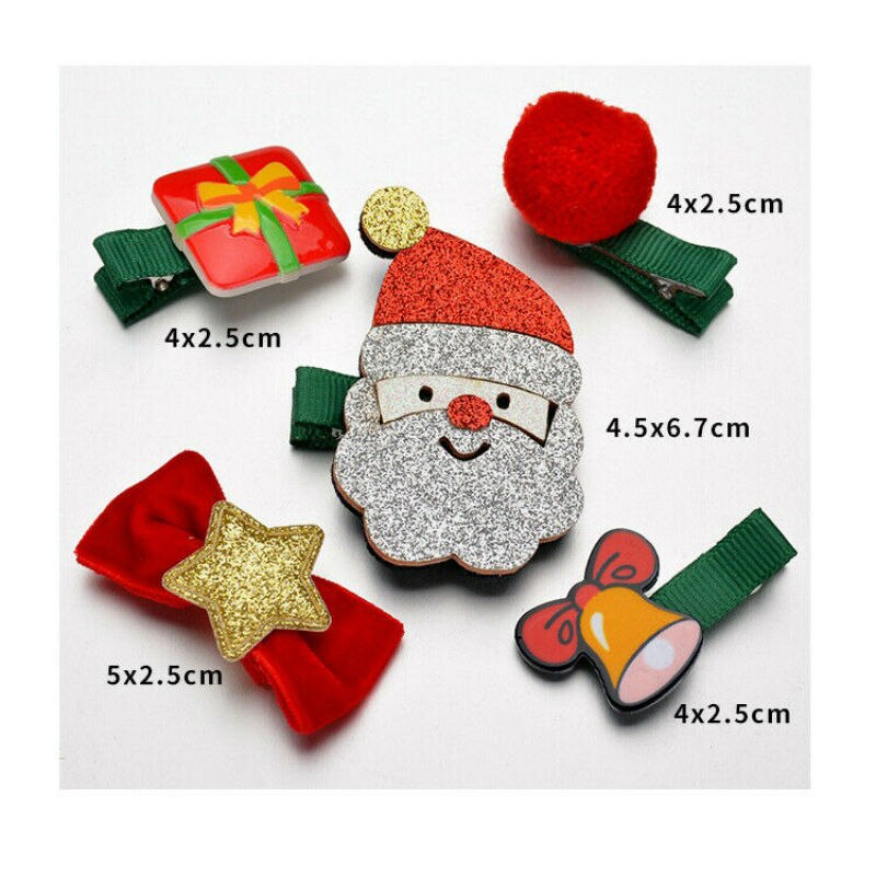 Vrouwen meisjes schattige kerst haarspelden haarspeldjes cartoon hoofddeksels kinderen haarspeldjes peuters bedel sieraden haaraccessoires