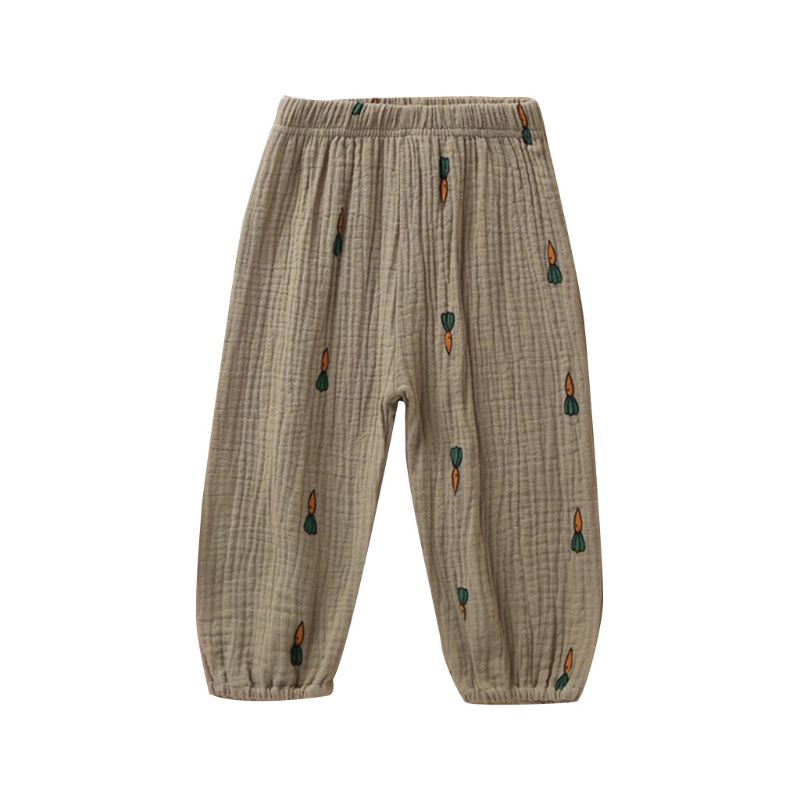 Kids Pants Cartoon Girls Pants For Boy Cotton Silk Breathable Anti-mosquito Harem Casual Long Pants Children Trousers Bloomer: 9FF1001092-3-S