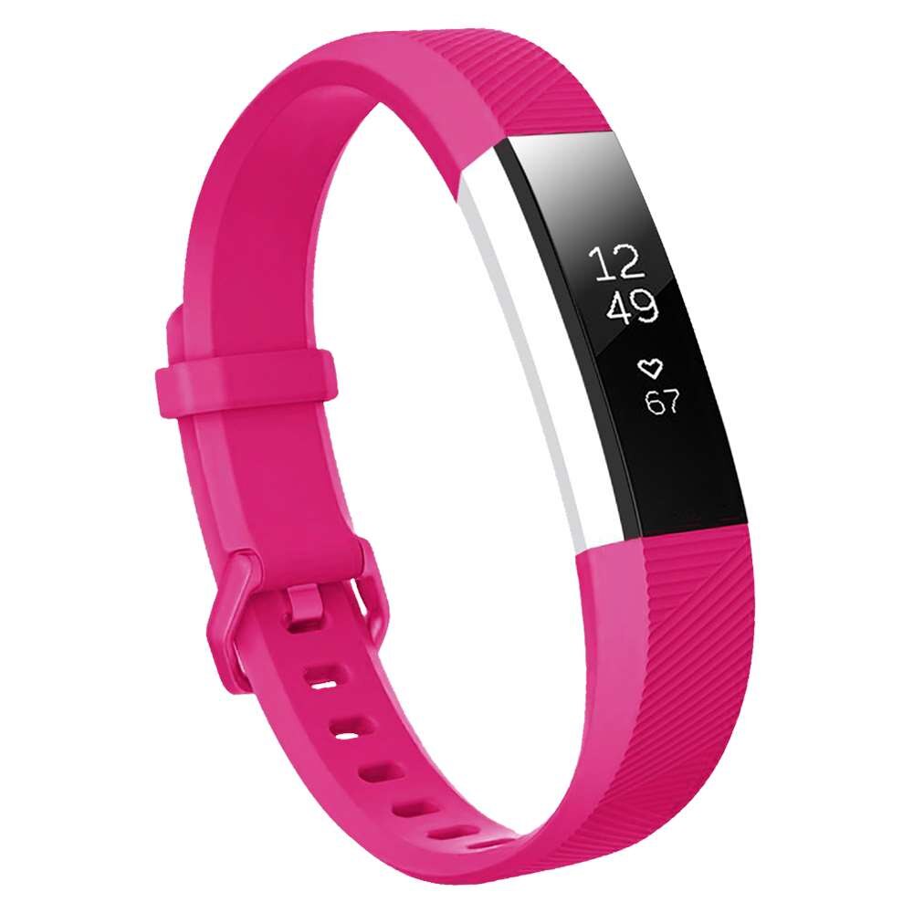 Baaletc For Fitbit Alta HR/Alta Silicone Watchband Replacement Wrist Band Silicon Strap Clasp Smart Wristband Watch For Fitbit: Rose Red / S