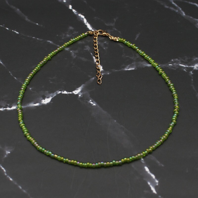 Bohemia Handmade Rainbow koraliki proste Choker naszyjnik moda damska dziki słodki kolorowy kołnierz biżuteria prezent: 28