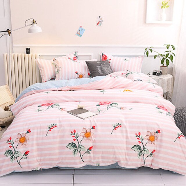 Jul snöflingor hem sängkläder set 3/ 4 st påslakan set ab sido sänglinne platt lakan sängkläder vuxen geometrisk: C / 200 x 240cm 4 st