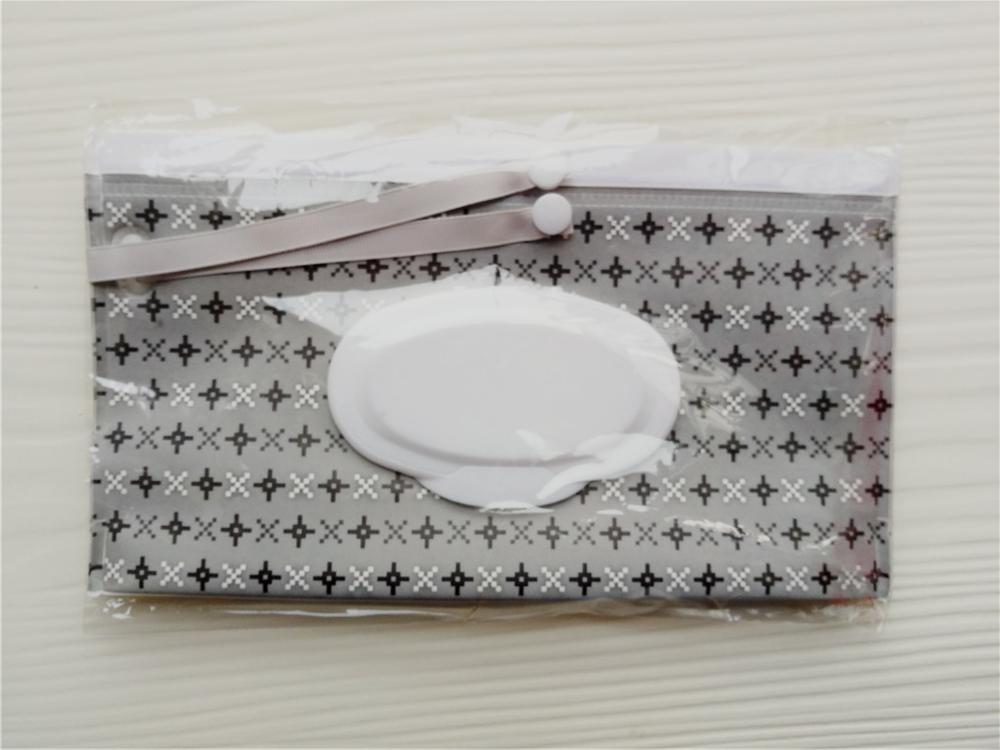 Portable Baby Wet Wipes Storage Bag Stroller Carrying Case Easy Carry Snap Strap Wipes Container Clamshell Cosmetic Pouch: Style 5