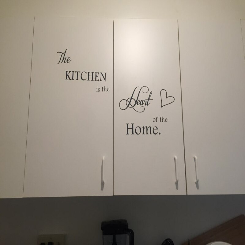 Keuken Is Hart Van Het Huis Brief Patroon Muur Sticker Pvc Verwisselbare Home Decor Diy Muur Art Mural