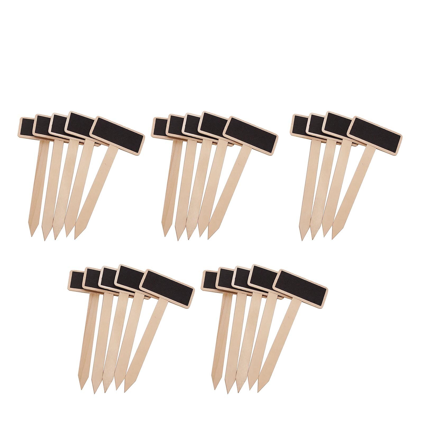 Marquage d'étiquettes de plantes de jardin, 40 Mini panneaux noirs en bois, étiquettes de jardinage imperméables pour jardin d'enfants, Pile de fleurs: as show   24PC