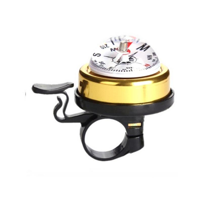 1 Uds timbre de bicicleta de aleación de aluminio timbre de timbre alarma de sonido bicicleta de montaña timbre de coche brújula tipo campana accesorios de equipo de equitación