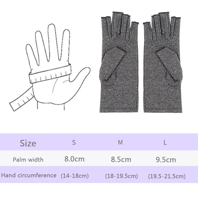 Therapie Kompression Handschuhe Unisex Abgabe Nicht-Slip Druck Handschuhe Half Finger Fitness Handschuhe Arthritis Joint Pain Relief