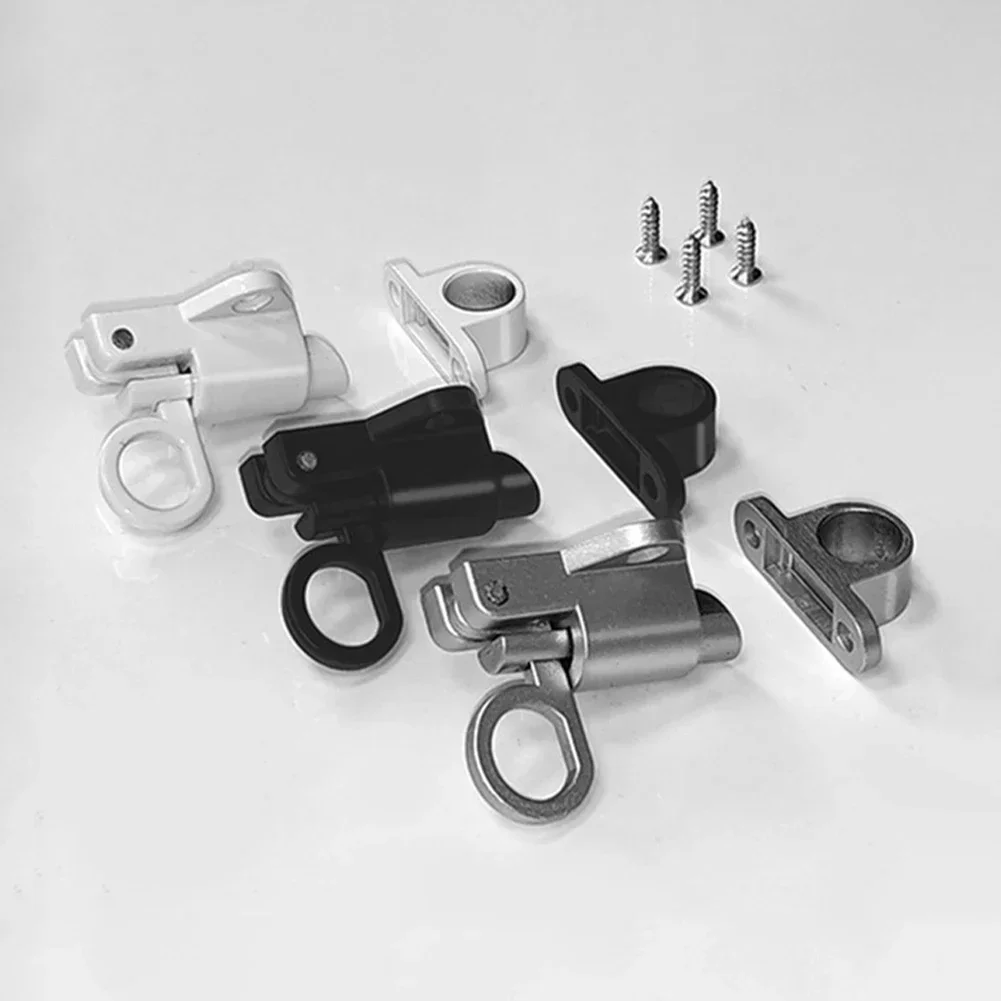 Spring Loaded Aluminum Alloy Door Latch Self-Closing Door Bolt Pull Ring Spring Bounce Lock Window Gate Security Lock Catch