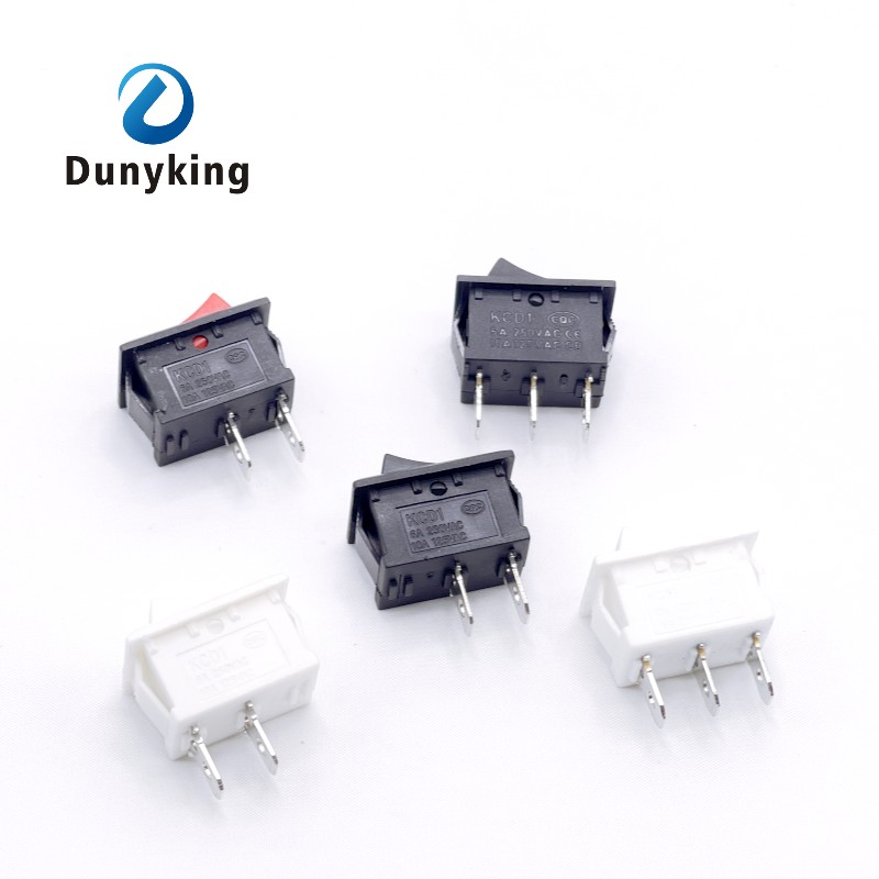 2/5/10 Uds Mini interruptor basculante KCD1, ON/OFF, equipo eléctrico, 2 pines, 2 posiciones, 15*21mm, 6A 250VAC/10A 125VAC, sin LED