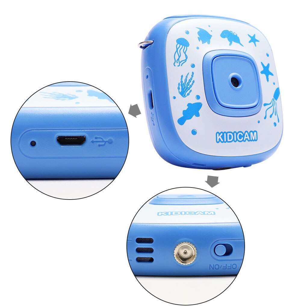 Câmera de vídeo digital recarregável das crianças exteriores da câmera da ação da tela de 2 Polegada lcd com caso impermeável