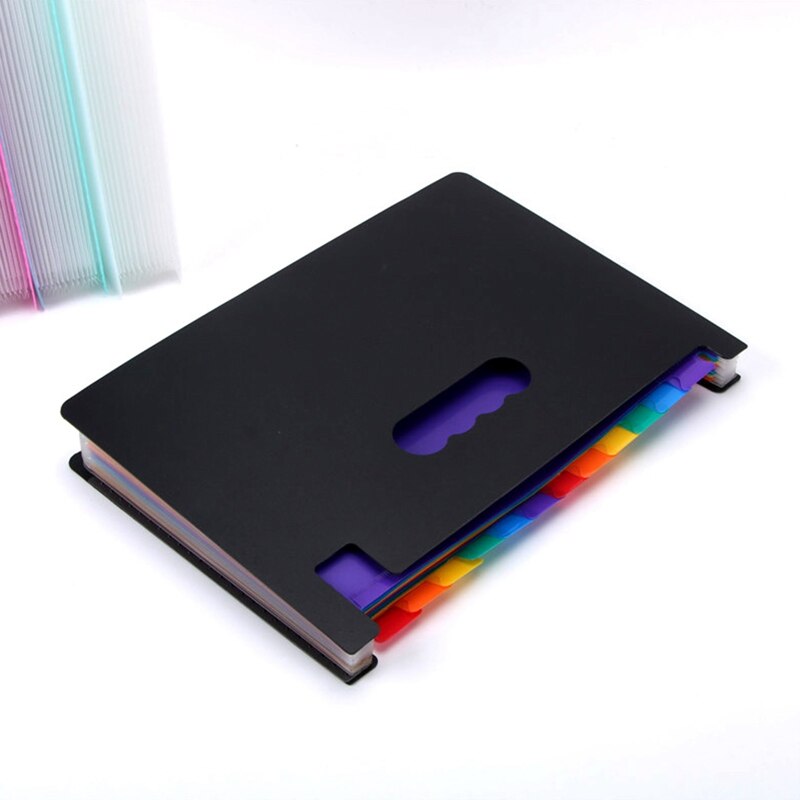 12 Pockets Expanding File Folder A4 Paper Business File Organizer Multi-Layer Classification Expanding Folder Document Holder