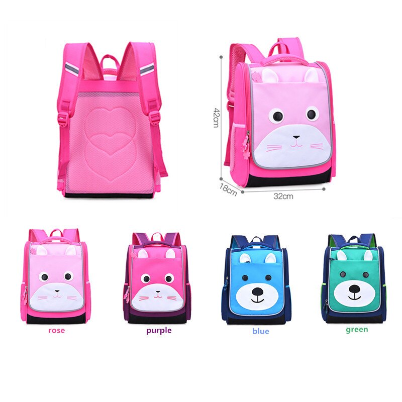 Okkid Primaire Schooltassen Voor Meisjes Schattige Waterdichte Roze School Rugzak Kinderen Boek Tas Reflecterende Strip Kids Rugzak Meisjes