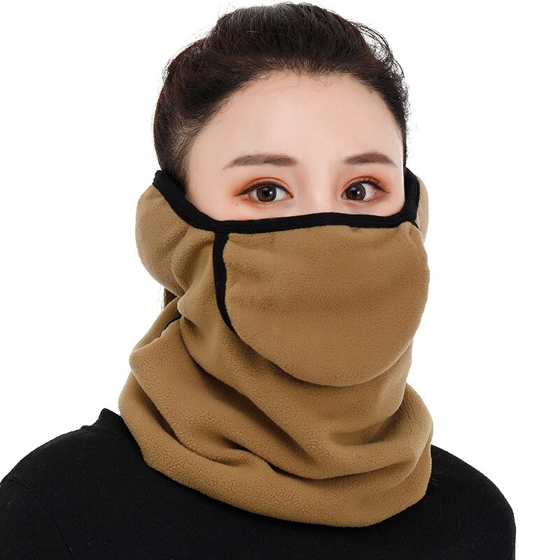 Ademend Gezichtsmasker Winter Gezicht Bescherming Riding Gezichtsmasker Nuttig Stofdicht Maskers Bescherming Oor Bescherming Halsbanden: coffee