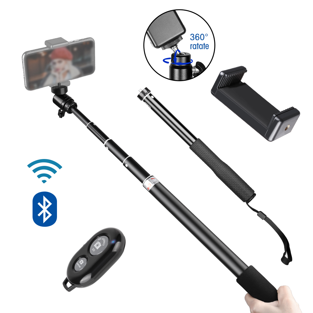 Statief Voor Telefoon Draagbare Selfie Stick Voor Vlog Ring Licht Selfie Statief Met Bluetooth Afstandsbediening &amp; Houder