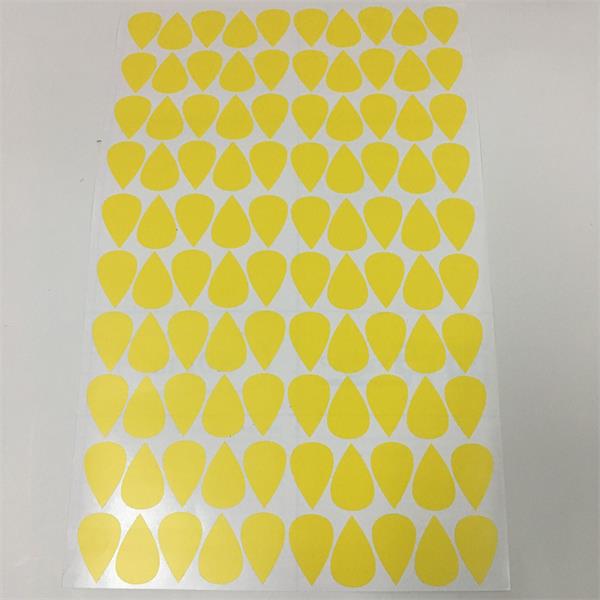 2*3cm*100pcs Cartoon Raindrop Wall Stickers For Kids Baby Room Nursery Home Decor Cute Little Raindrop Wallpaper Vinyl Art Mural: Yellow
