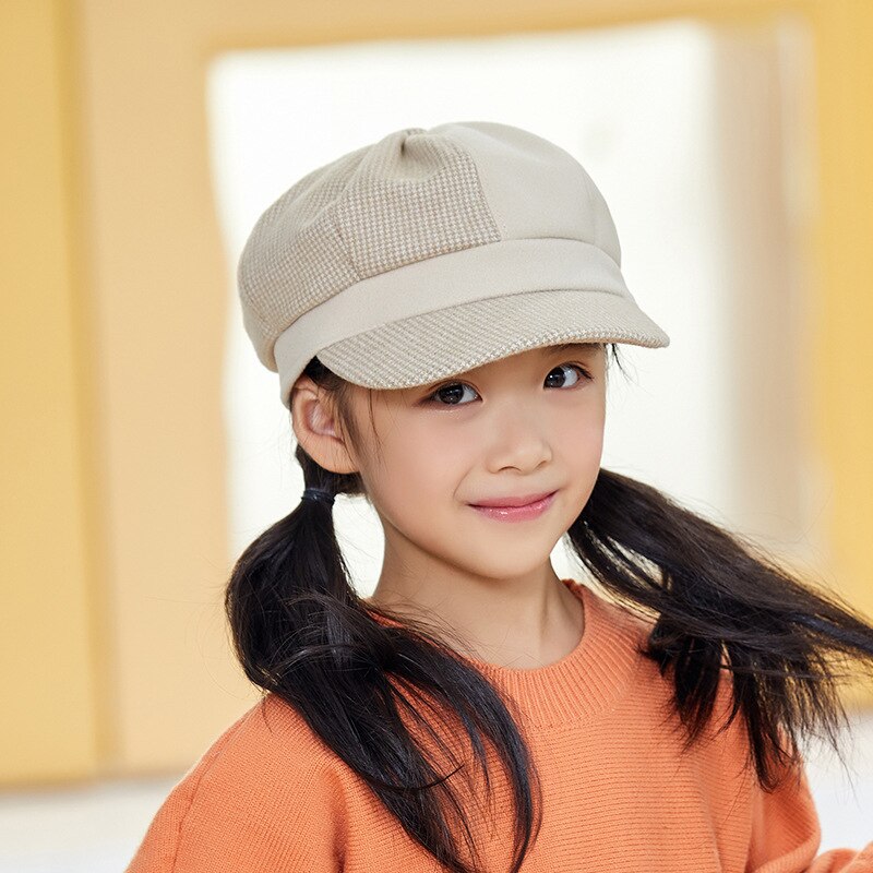 Vintage Hat Ladies Classic Octagonal cap Cap Autumn&Winter Hat for women: Dark Grey