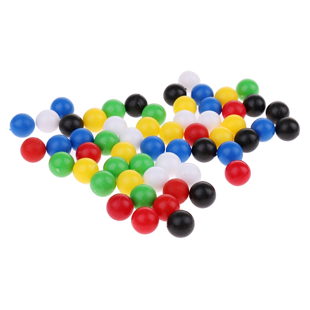 60 Stuks Kleine Plastic Ballen/Kralen Voor Aansluiten Vier Spel, 1 Cm Diameter