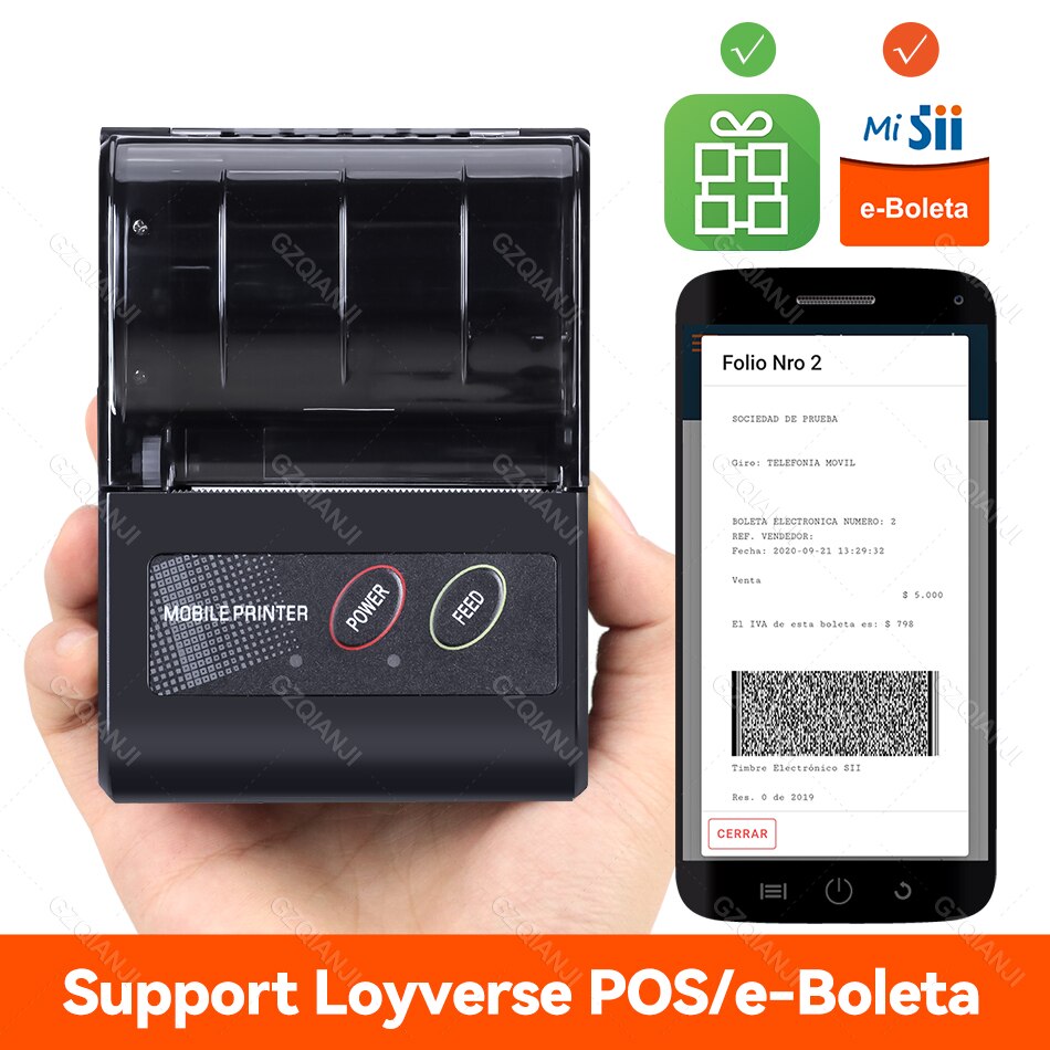 Android phone Mini 58mm Printer 2 inch USB Bluetooth Printer Thermal receipt Free app