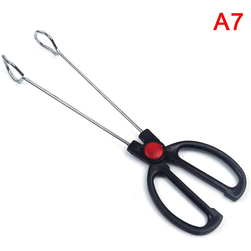 1pc Barbecue Carbon Clip Long Handle Tongs Stainless Steel Oven Charcoal: SYFHG602-A7