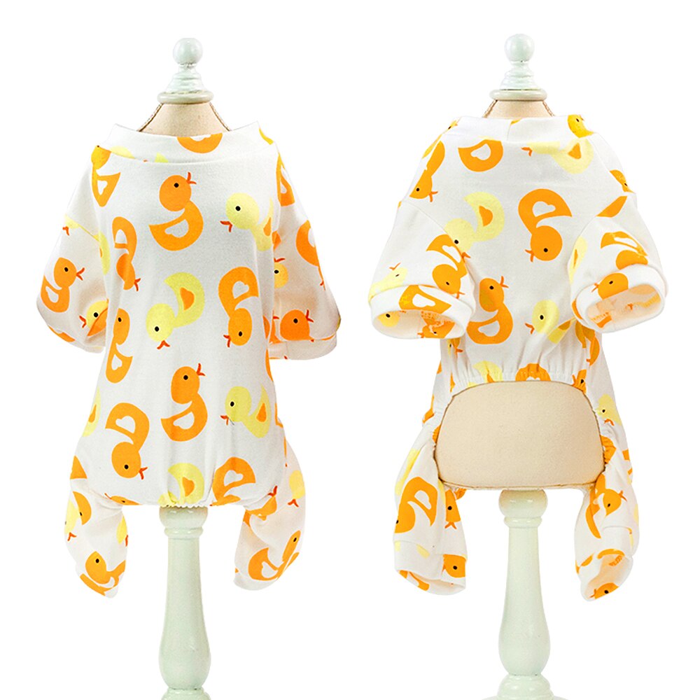 Pyjama pour petit chien, vêtement mignon et doux pour animaux de compagnie, combinaison pour petit chien, Chihuahua, chat, chiot: Duck / S