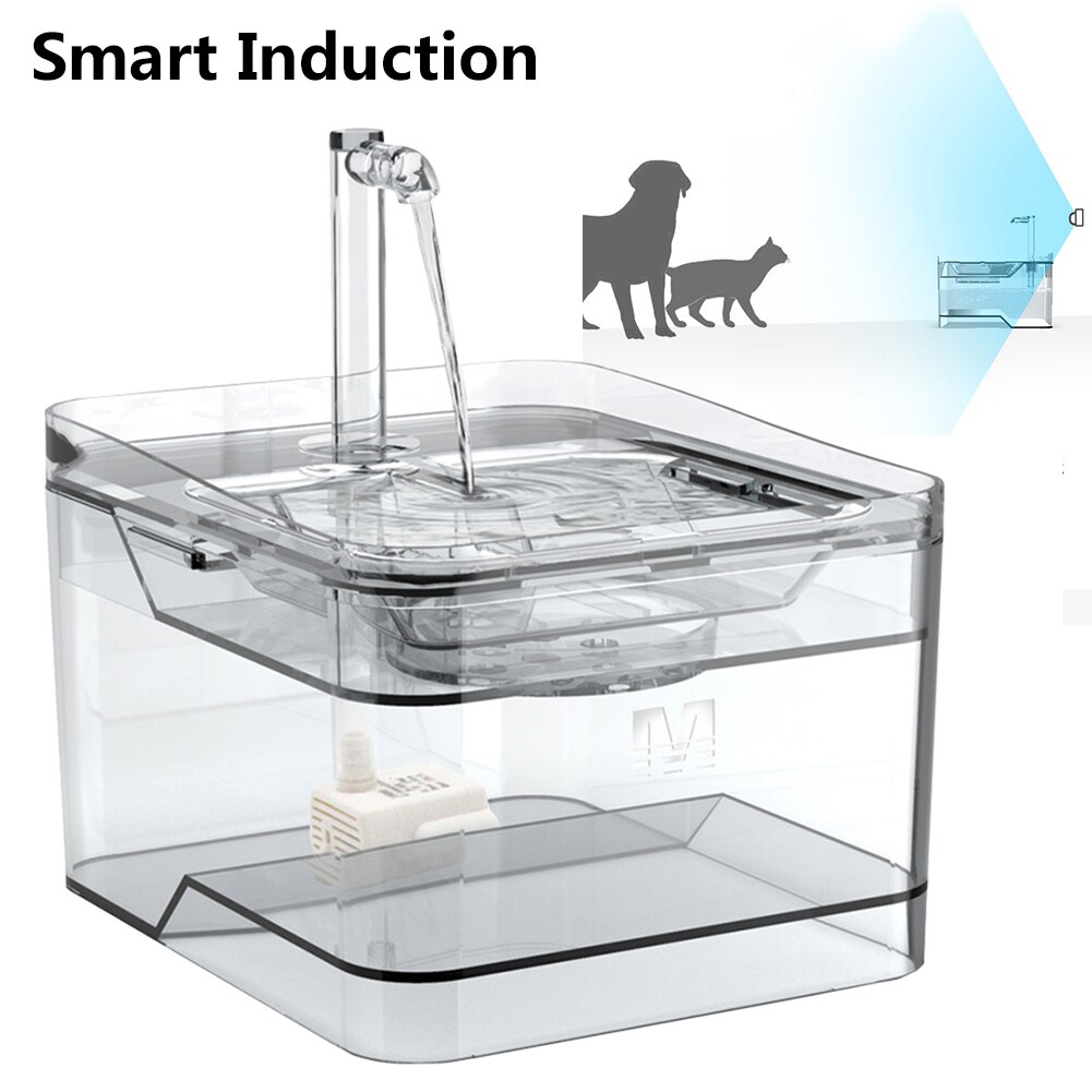 Pet Drinking Fountain Cat Drinking Powl Dog Water Dispenser Intelligent Sensor Ultra-quiet Automatic Pet Water Dispenser: Smart Model