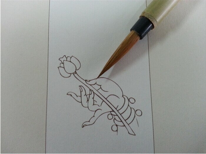 premium Hu brush small regular script weasel hair calligraphy pen chinese painting line drawing pen