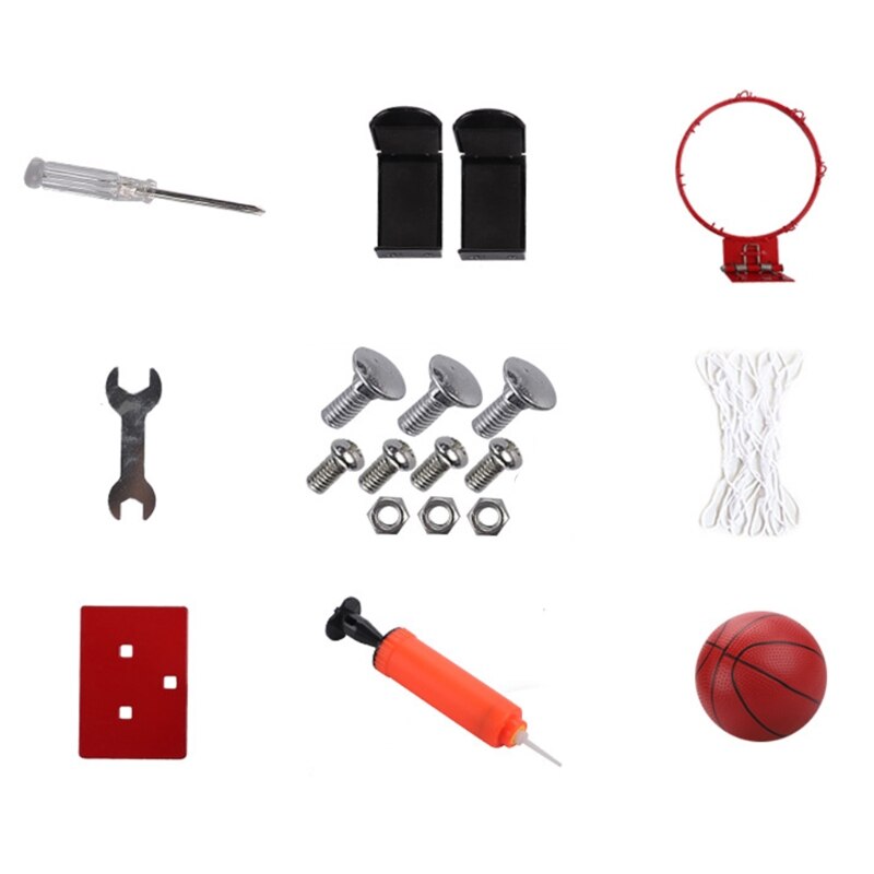 N0HA Basketball Hoop Indoor, Wall Mounted Basketball Hoop Set, Basketball Set Over Door Balls Mini Basketball Hoop for Kids