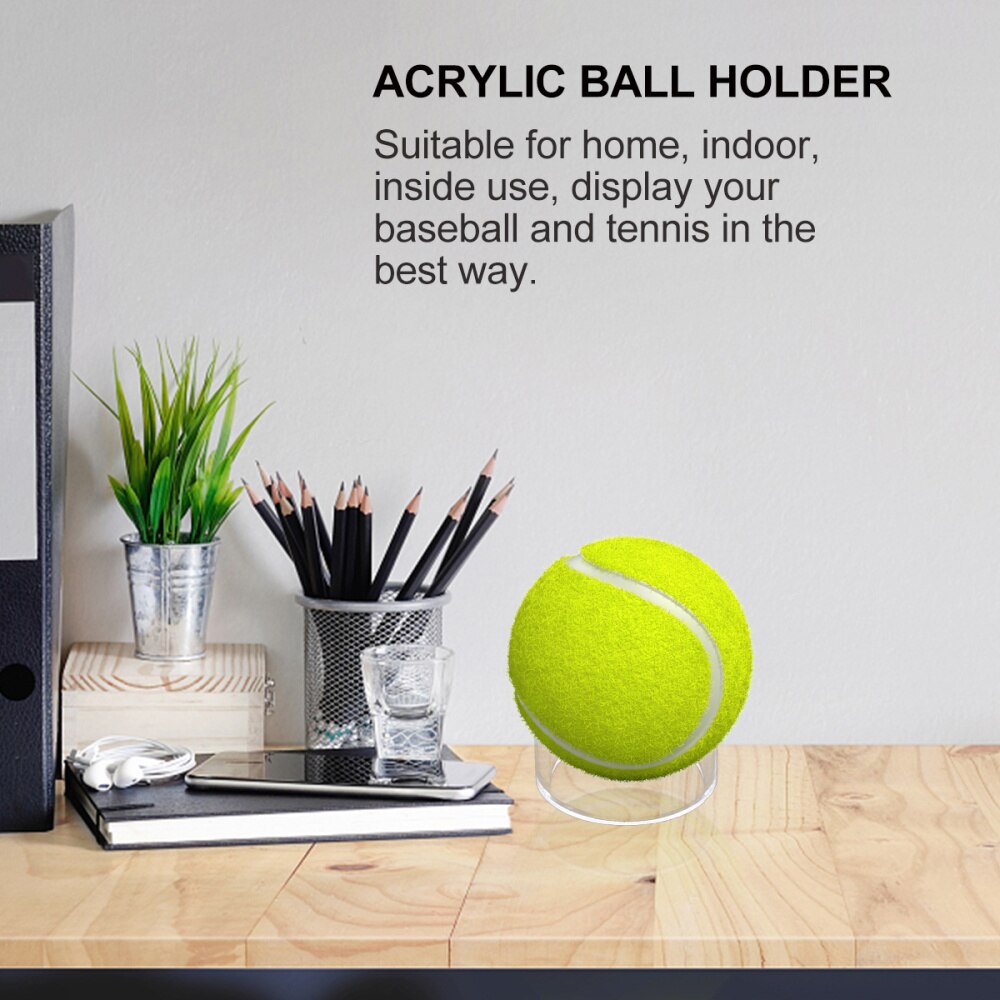 Akryl boldholder holdbar nyttig bold display stativ baseball holder tennis display stand til indendørs