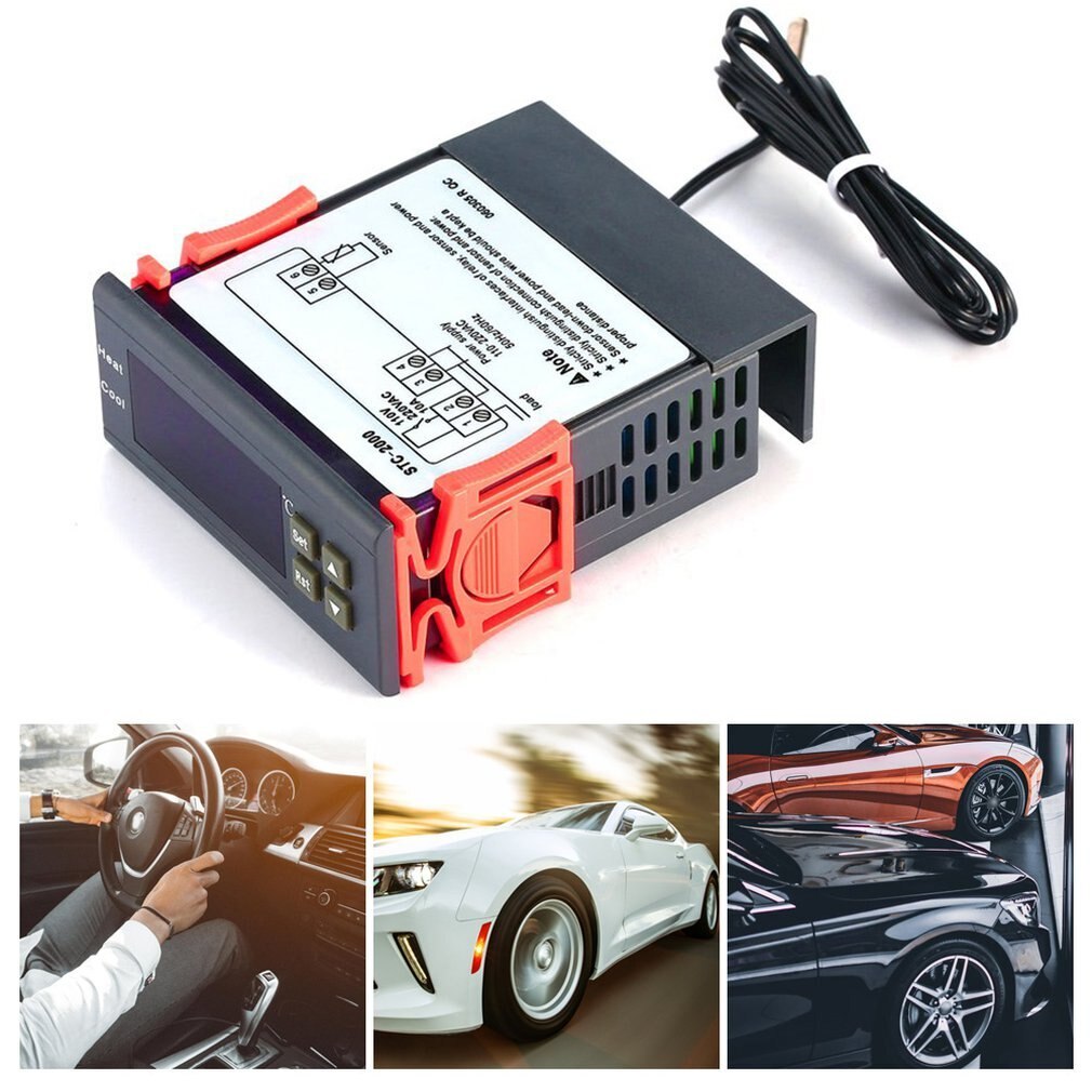 Controlador de temperatura digital de STC-2000 220v-55 120120c com sensor do par termoelétrico