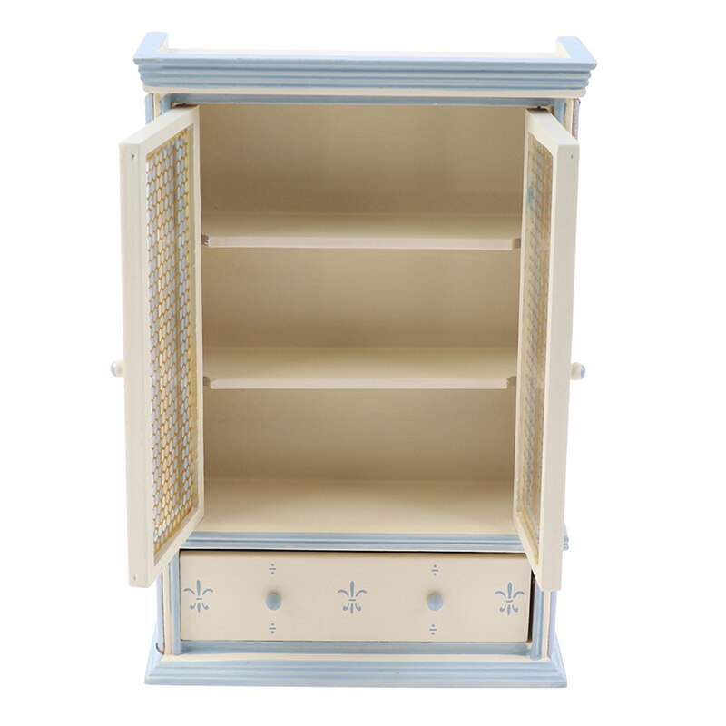1:12 Scale Dollhouse Miniature Kitchen Furniture White Cupboards Display cabinet Children