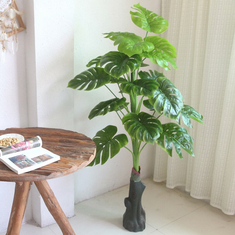85/100/140Cm 33/39/55In Large High-End Monstera Deliciosa Liebm Artificial Flower Plant Home Decoration Photography Props: 140CM