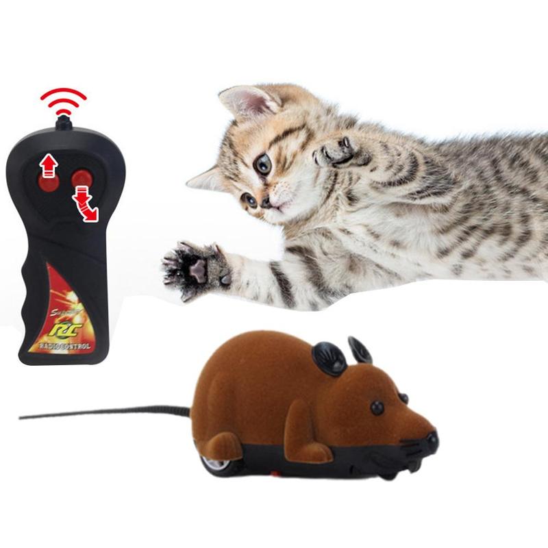 Divertente telecomando giocattolo per gatti floccato Mouse senza fili novità movimento meccanico ratto forniture per animali domestici 6 il modello può scegliere