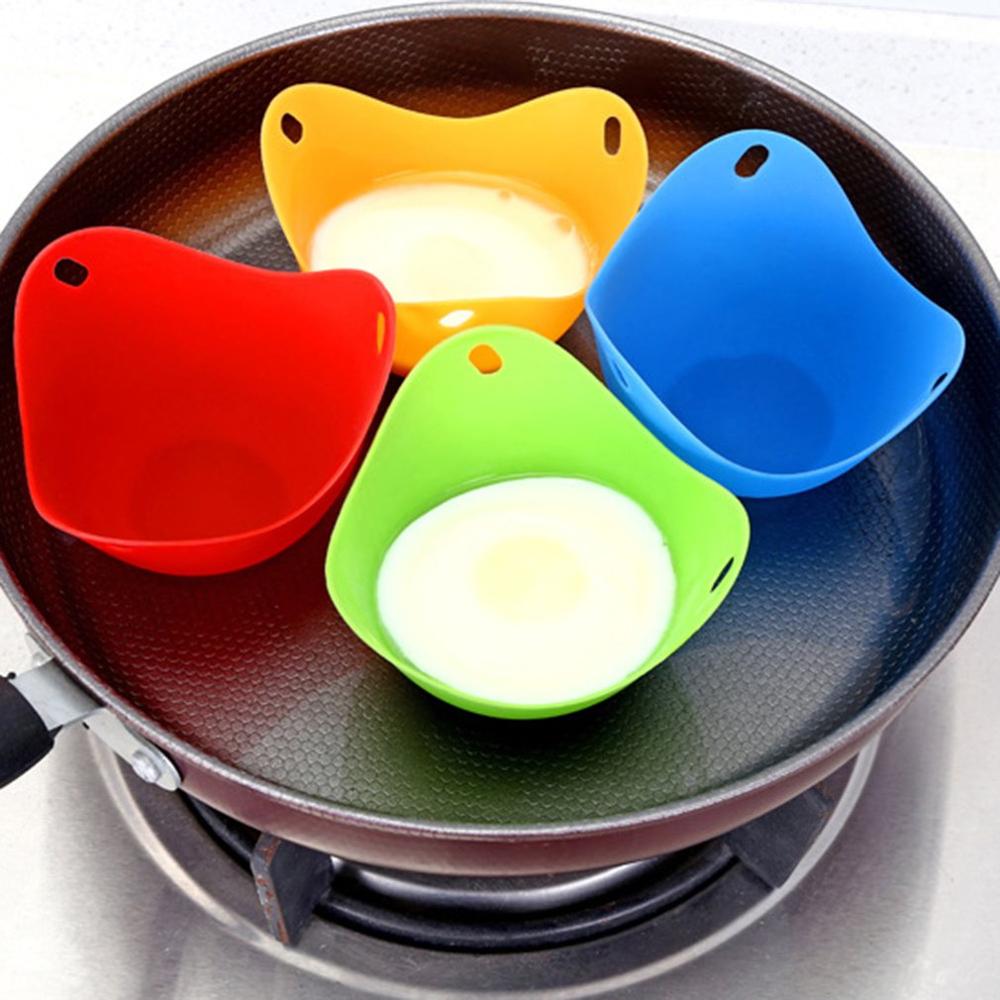 1 st 4 st silikon ägg poaching skida ägg mögel skål hög temperatur resistent ägg ångkokare köket tillbehör