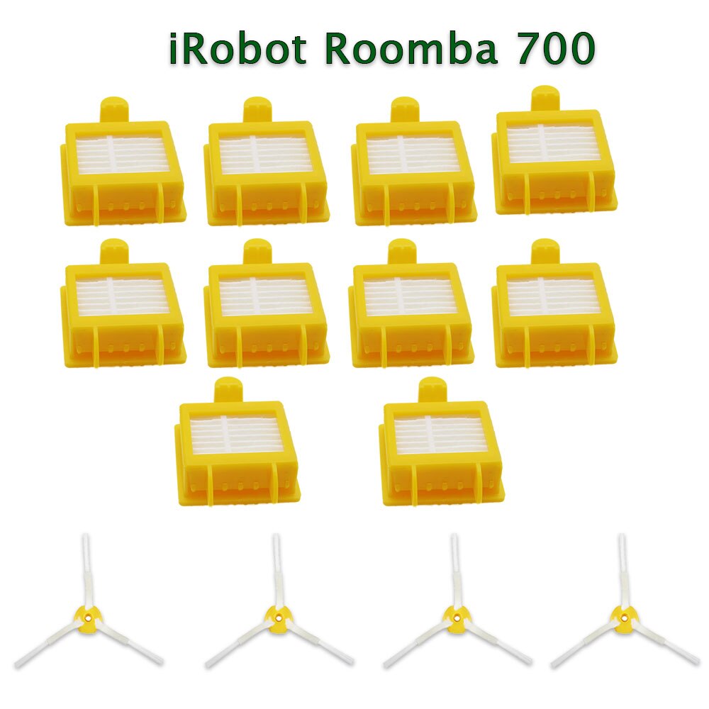 14 Stks/partij Voor Irobot Roomba 700 760 770 780 Series Stofzuigers Onderdelen Side Borstel Varkenshaar Flexibele Beater Brush Hepa filter